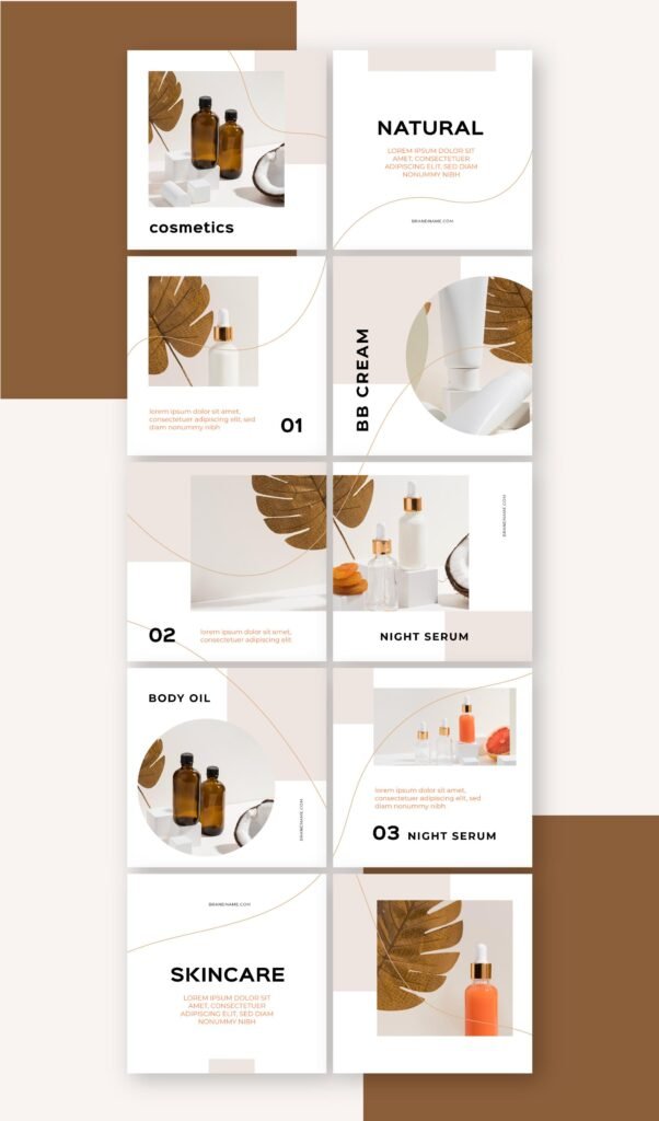 Example of visual consistency and branded social media feed