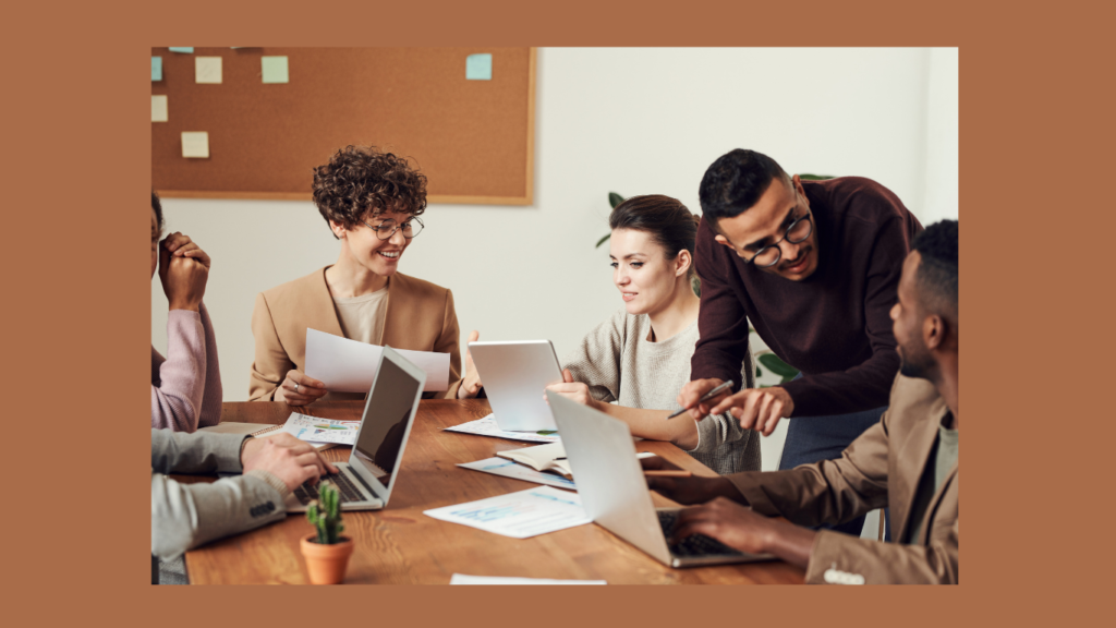 Digital marketing experts planning influencer marketing strategy